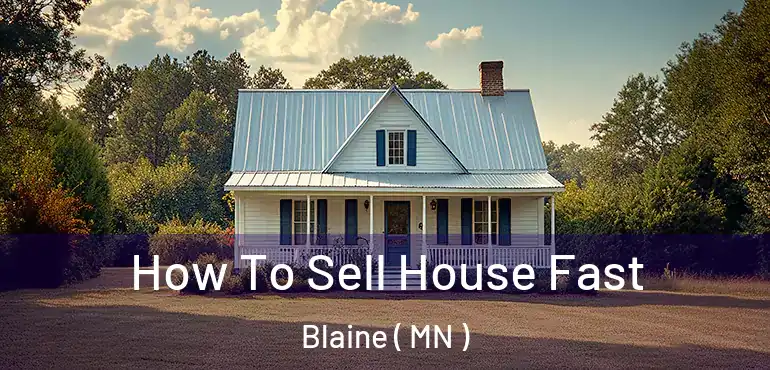  How To Sell House Fast Blaine ( MN )