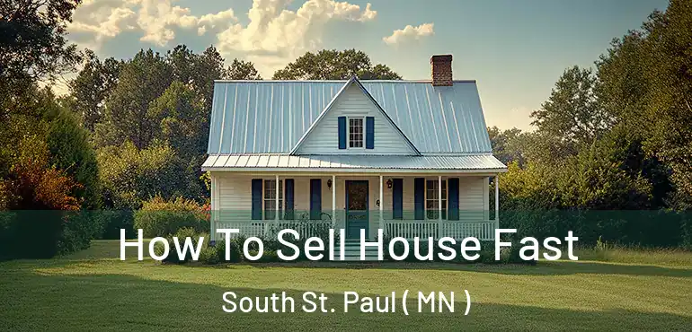  How To Sell House Fast South St. Paul ( MN )